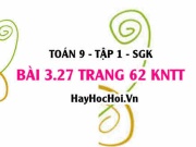 Bài 3.27 Toán 9 tập 1 SGK Kết nối tri thức